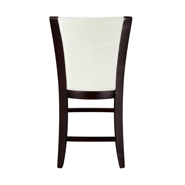 English Elm Modern Daisy Dining Side Chairs Set of 2 with Sleek Curves Faux Leather Upholstery Hardwood Frame Durable Comfort 19" Seat Height Espresso,White 43 L x 11 W x 20 H B011P255725