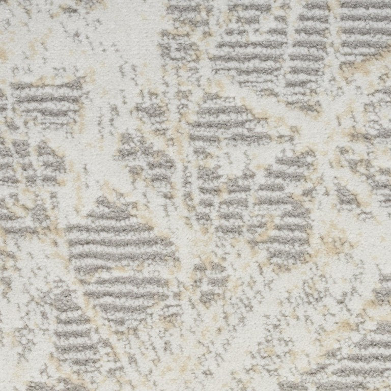 5x7 Gray Abstract Polypropylene Area Rug Power Loomed for Living Room Decor
