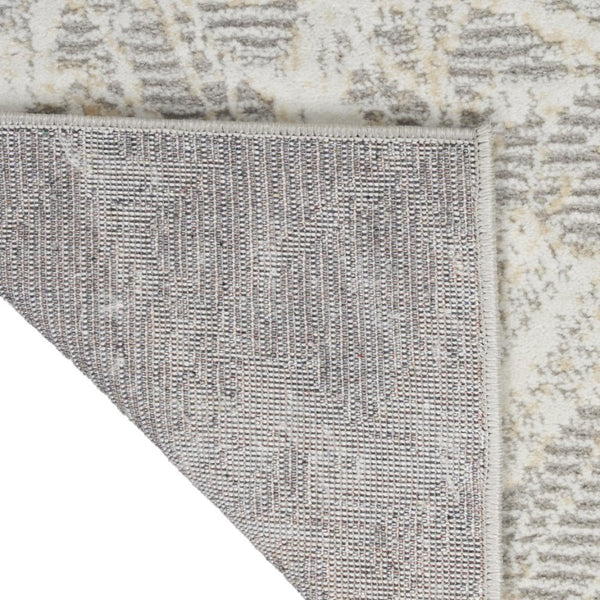 5x7 Gray Abstract Polypropylene Area Rug Power Loomed for Living Room Decor