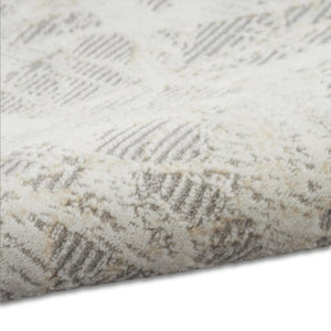 5x7 Gray Abstract Polypropylene Area Rug Power Loomed for Living Room Decor