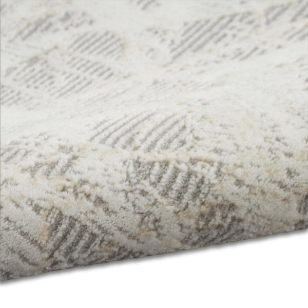 5x7 Gray Abstract Polypropylene Area Rug Power Loomed for Living Room Decor