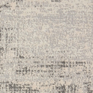 HomeRoots 6 X 9 Ivory Abstract Polypropylene Area Rug for Living Room Low Pile Modern 573027