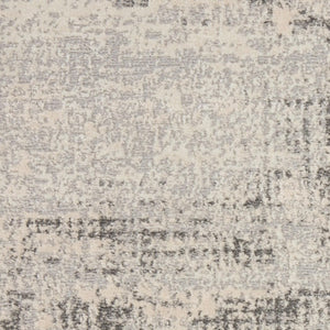 6 X 9 Ivory Abstract Polypropylene Area Rug for Living Room Low Pile Modern
