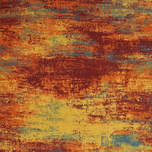 HomeRoots 7' X 10' Vibrant Flame Abstract Indoor Outdoor Area Rug – Durable, Stylish, Easy Care for Any Space! 573050