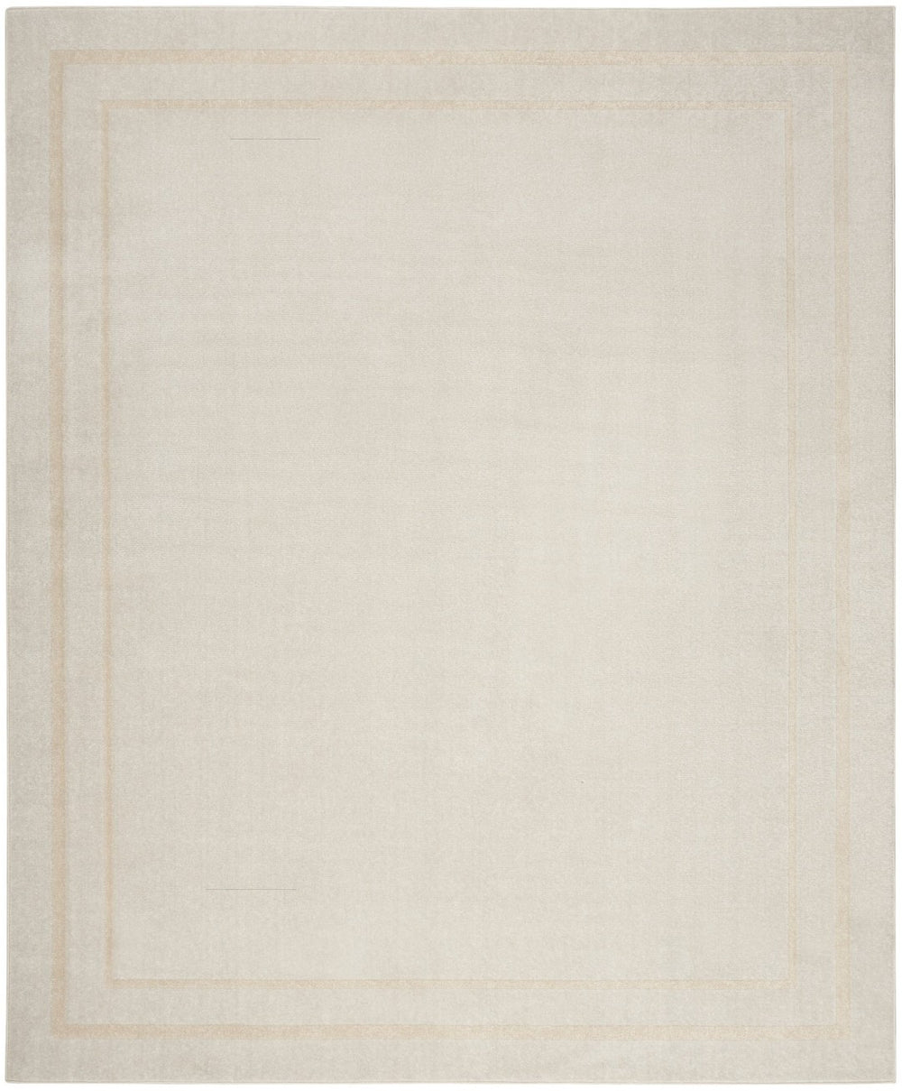 HomeRoots 7' Indoor Outdoor Area Rug in Elegant Ivory and Gold - Durable, Versatile, and Stylish for Any Space 573055