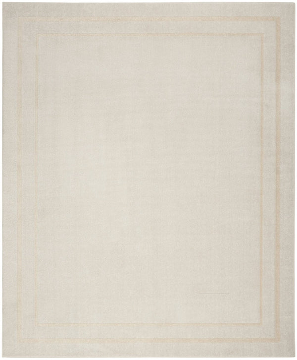 HomeRoots 7' Indoor Outdoor Area Rug in Elegant Ivory and Gold - Durable, Versatile, and Stylish for Any Space 573055