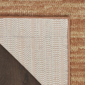 HomeRoots 8' X 10' Rust Abstract Area Rug - Versatile Indoor/Outdoor Design for Modern Spaces and Easy Care 573062