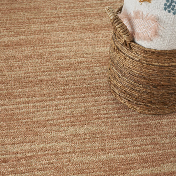 HomeRoots 8' X 10' Rust Abstract Area Rug - Versatile Indoor/Outdoor Design for Modern Spaces and Easy Care 573062