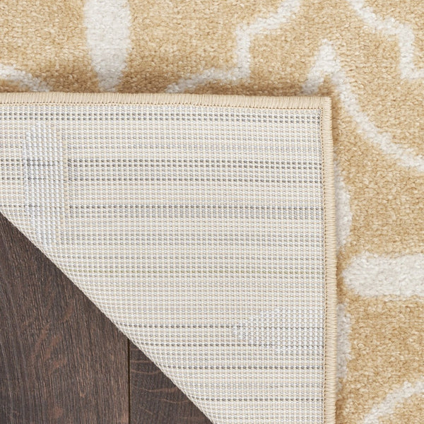 HomeRoots 8' X 10' Beige And Ivory Geometric Area Rug - Stylish, Durable Design for Indoor & Outdoor Spaces 573063