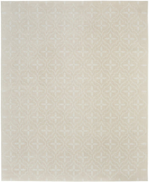 HomeRoots 8' X 10' Beige and Ivory Geometric Indoor-Outdoor Area Rug - Durable, Stylish, Versatile Design for Any Space 573068