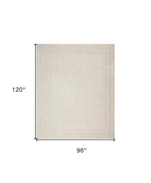HomeRoots 8' X 10' Elegant Ivory and Gold Area Rug - Durable, Stylish, Versatile for Indoor & Outdoor Spaces 573072