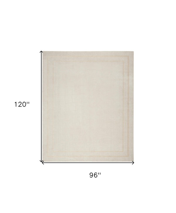HomeRoots 8' X 10' Elegant Ivory and Gold Area Rug - Durable, Stylish, Versatile for Indoor & Outdoor Spaces 573072