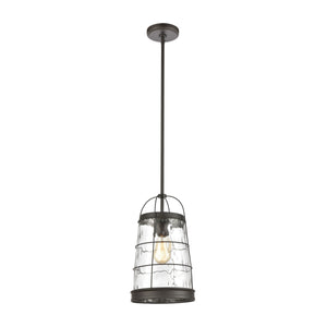 Azaria 9'' Wide 1-Light Mini Pendant - Oil Rubbed Bronze 57310/1 Elk Lighting