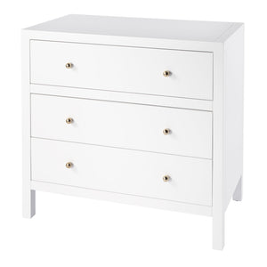 Butler Specialty Nora Elegant Wood 3 Drawer Chest - Timeless Design With Spacious Storage For Your Living Space White Acacia Wood,Acacia Veneer,Mdf,Pine Wood And Antimony Metal Hardware 5731304-butler