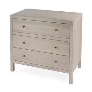 Butler Specialty Nora Elegant Wood 3 Drawer Chest - Timeless Design With Spacious Storage For Your Living Space Taupe Acacia Wood,Acacia Veneer,Mdf,Pine Wood And Antimony Metal Hardware 5731450-butler