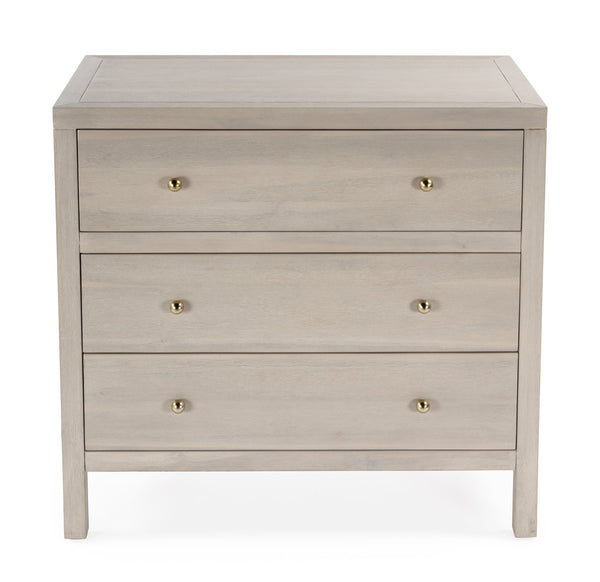 Butler Specialty Nora Elegant Wood 3 Drawer Chest - Timeless Design With Spacious Storage For Your Living Space Taupe Acacia Wood,Acacia Veneer,Mdf,Pine Wood And Antimony Metal Hardware 5731450-butler