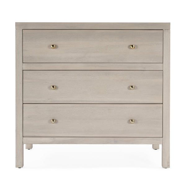 Butler Specialty Nora Elegant Wood 3 Drawer Chest - Timeless Design With Spacious Storage For Your Living Space Taupe Acacia Wood,Acacia Veneer,Mdf,Pine Wood And Antimony Metal Hardware 5731450-butler