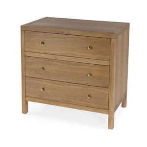 Butler Specialty Nora Elegant Wood 3 Drawer Chest - Timeless Design With Spacious Storage For Your Living Space Brown Rubberwood Solids,Oak Wood,Oak Veneer,Mdf,Pine Wood And Antimony Metal Hardware 5731452-butler