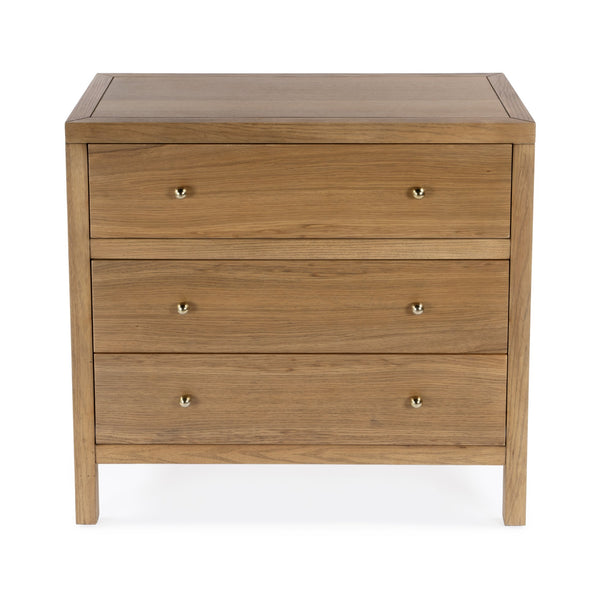 Butler Specialty Nora Elegant Wood 3 Drawer Chest - Timeless Design With Spacious Storage For Your Living Space Brown Rubberwood Solids,Oak Wood,Oak Veneer,Mdf,Pine Wood And Antimony Metal Hardware 5731452-butler