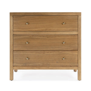 Butler Specialty Nora Elegant Wood 3 Drawer Chest - Timeless Design With Spacious Storage For Your Living Space Brown Rubberwood Solids,Oak Wood,Oak Veneer,Mdf,Pine Wood And Antimony Metal Hardware 5731452-butler