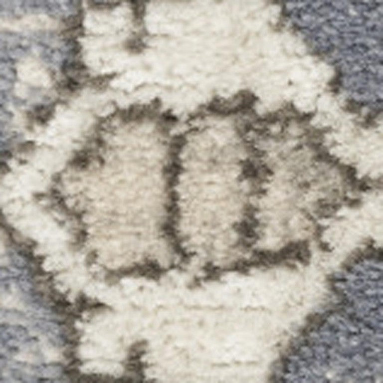 HomeRoots 7 X 10 Blue Floral Polypropylene Area Rug Low Pile Traditional Living Room 573146