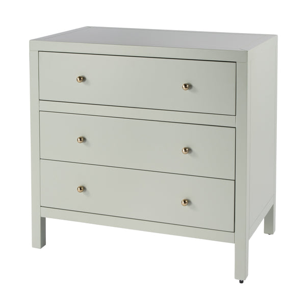 Butler Specialty Nora Elegant Wood 3 Drawer Chest - Timeless Design With Spacious Storage For Your Living Space Green Acacia Wood,Acacia Veneer,Mdf,Pine Wood And Antimony Metal Hardware 5731480-butler