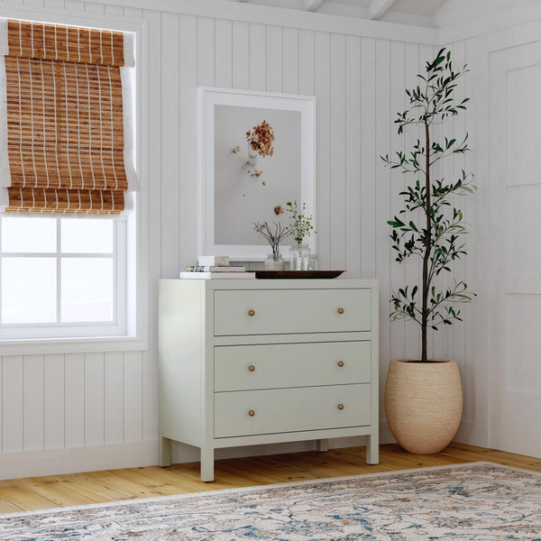 Butler Specialty Nora Elegant Wood 3 Drawer Chest - Timeless Design With Spacious Storage For Your Living Space Green Acacia Wood,Acacia Veneer,Mdf,Pine Wood And Antimony Metal Hardware 5731480-butler