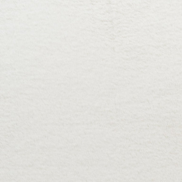 8 X 10 White Plush Polyester Area Rug Non Slip Backing for Living Bedroom