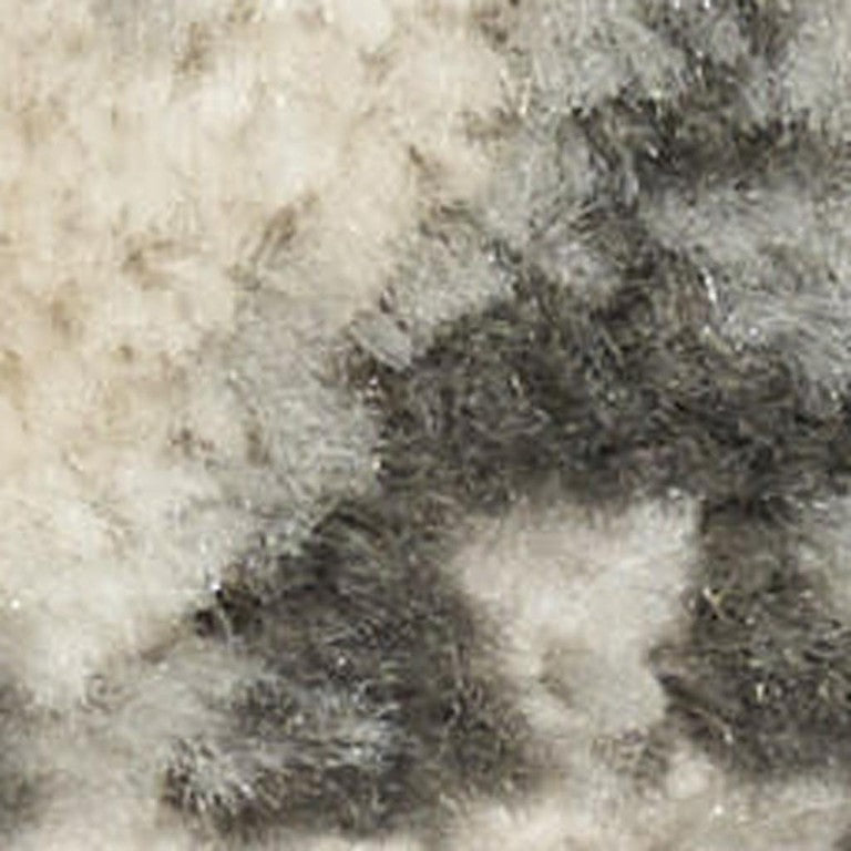 HomeRoots 9x12 Abstract Gray Machine Woven Synthetic Area Rug for Living Room or Dining 573191