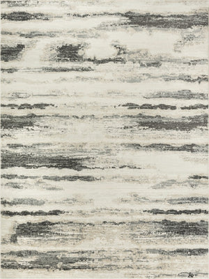 9x12 Abstract Gray Machine Woven Synthetic Area Rug for Living Room or Dining