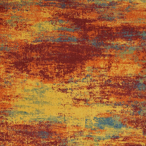 HomeRoots 9' X 12' Flame Abstract Area Rug - Vibrant, Durable, Fade-Resistant for Indoor & Outdoor Spaces 573194