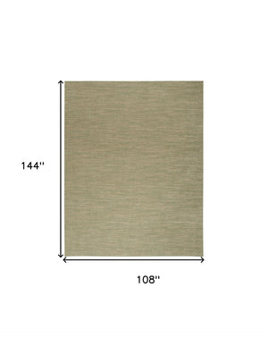 HomeRoots 9' Green and Gold Abstract Area Rug - Stylish Indoor/Outdoor Design, Durable, Easy-Care Comfort 573195
