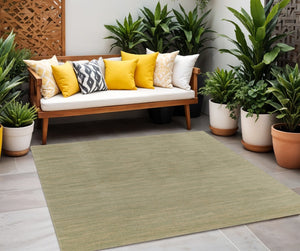 HomeRoots 9' Green and Gold Abstract Area Rug – Modern Geometric Design for Indoor & Outdoor Spaces, Durable & Stylish 573196