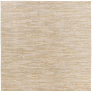HomeRoots 9' Ivory and Gold Geometric Abstract Area Rug - Stylish Indoor/Outdoor Design for Modern Spaces 573198