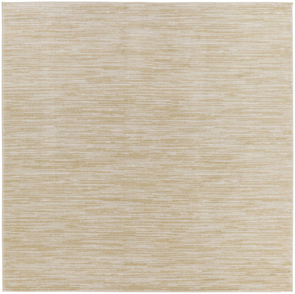 HomeRoots 9' Ivory and Gold Geometric Abstract Area Rug - Stylish Indoor/Outdoor Design for Modern Spaces 573198