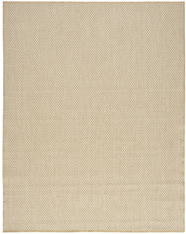 HomeRoots 9' X 12' Natural Geometric Area Rug - Stylish, Durable & Versatile for Indoor/Outdoor Spaces! 573220