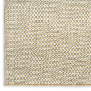 HomeRoots 9' X 12' Natural Geometric Area Rug - Stylish, Durable & Versatile for Indoor/Outdoor Spaces! 573220