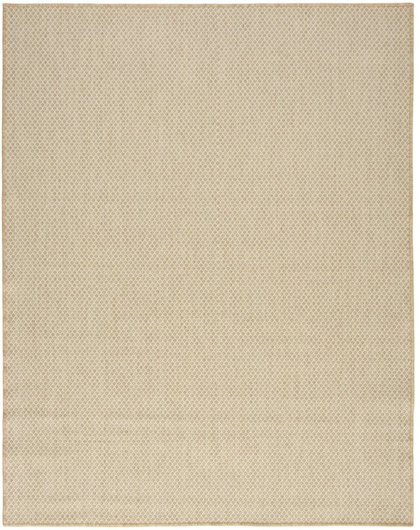 HomeRoots 9' X 12' Natural Geometric Area Rug - Stylish, Durable & Versatile for Indoor/Outdoor Spaces! 573220