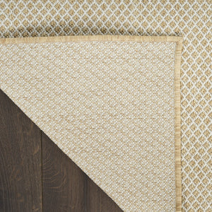 HomeRoots 9' X 12' Natural Geometric Area Rug - Stylish, Durable & Versatile for Indoor/Outdoor Spaces! 573220