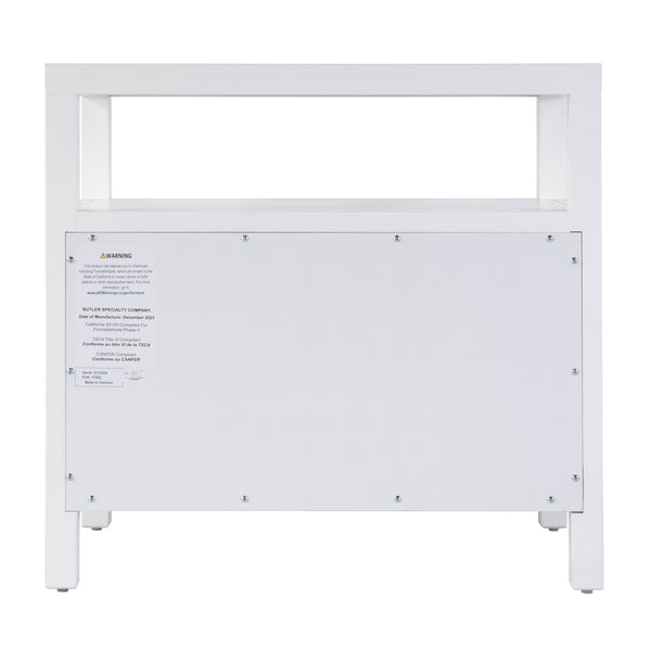 Butler Specialty Nora 28 In. W Rectangular Nightstand With 2 Drawers And Open Shelf For Elegant Storage Solutions White Acacia Solids,Acacia Veneers,Mdf,Pine Solids 5732304-butler