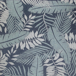 HomeRoots 10' Navy Blue Floral Indoor Outdoor Area Rug - Durable, Elegant Design for High-Traffic Spaces 573231