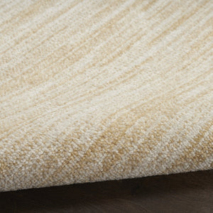 HomeRoots 12' X 15' Elegant Ivory and Gold Abstract Area Rug for Indoor and Outdoor Spaces, Durable & Stylish 573243