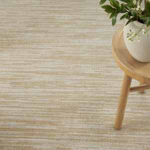 HomeRoots 12' X 15' Elegant Ivory and Gold Abstract Area Rug for Indoor and Outdoor Spaces, Durable & Stylish 573243