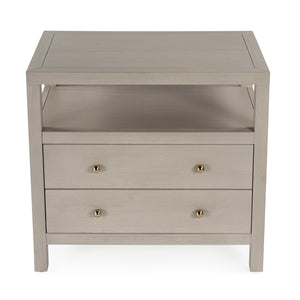 Butler Specialty Nora 28 In. W Rectangular Nightstand With 2 Drawers And Open Shelf For Elegant Storage Solutions Taupe Acacia Solids,Acacia Veneers,Mdf,Pine Solids 5732450-butler