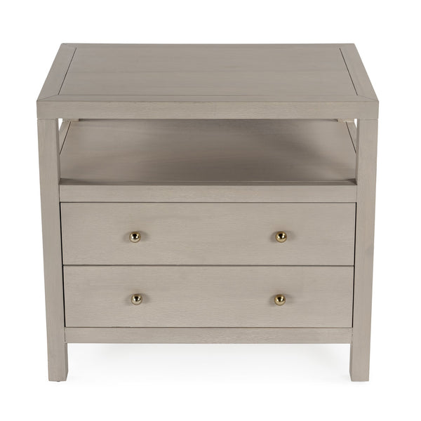 Butler Specialty Nora 28 In. W Rectangular Nightstand With 2 Drawers And Open Shelf For Elegant Storage Solutions Taupe Acacia Solids,Acacia Veneers,Mdf,Pine Solids 5732450-butler