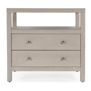 Butler Specialty Nora 28 In. W Rectangular Nightstand With 2 Drawers And Open Shelf For Elegant Storage Solutions Taupe Acacia Solids,Acacia Veneers,Mdf,Pine Solids 5732450-butler