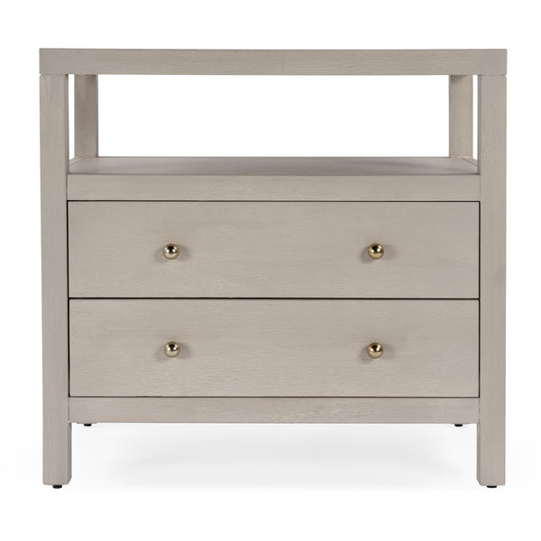 Butler Specialty Nora 28 In. W Rectangular Nightstand With 2 Drawers And Open Shelf For Elegant Storage Solutions Taupe Acacia Solids,Acacia Veneers,Mdf,Pine Solids 5732450-butler