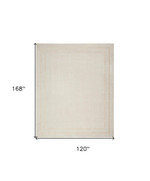 HomeRoots 10' Ivory and Gold Area Rug - Elegant Indoor/Outdoor Design, Durable, Easy Care for High Traffic Areas 573246
