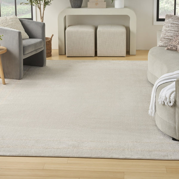 HomeRoots 10' Ivory and Gold Area Rug - Elegant Indoor/Outdoor Design, Durable, Easy Care for High Traffic Areas 573246