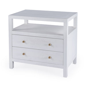 Nora 28" 2 Drawer Wood Nightstand 5732477 White Butler Specialty